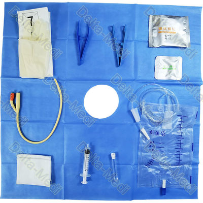 ชุดสายสวนท่อปัสสาวะแบบใช้แล้วทิ้งพร้อมหลอดทดลอง Foley Catheter Syringe